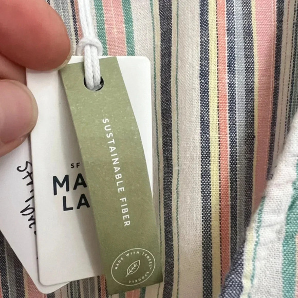 Marine Layer Camilla Midi Dress Multi Striped Size XL NWT - Picture 12 of 15